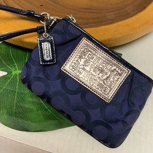 COACH POPPY Collection Canvas Signature Wristlet